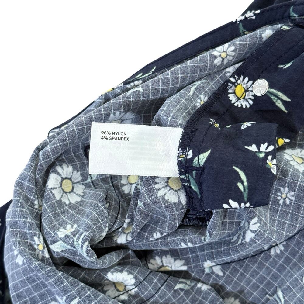 Duluth Trading Overalls Womens XXL Blue Daisy Heirloom Garden Floral Shortalls - Picture 8 of 12